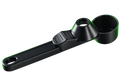 Plain black 50 ml scoop with sliding funnel lid